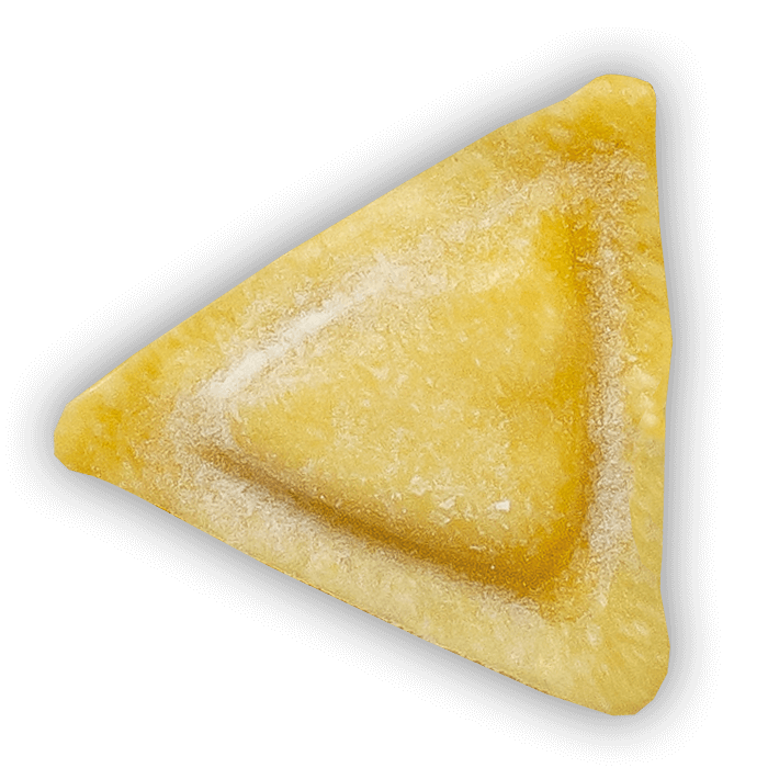 Pastaliebhaber aus Ulm - Der besondere Genuss: Gefüllte Triangoli mit Bio-Ziegenkäse und einer süßen Note von Bio-Honig. Edle Pastaverführung mit drei Ecken.